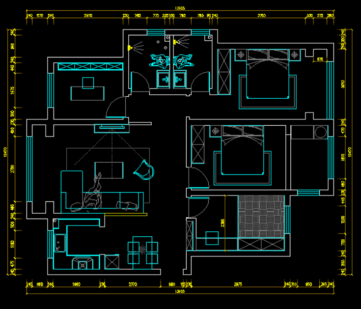 威海一品莲花城三室两厅现代风格承载了情感