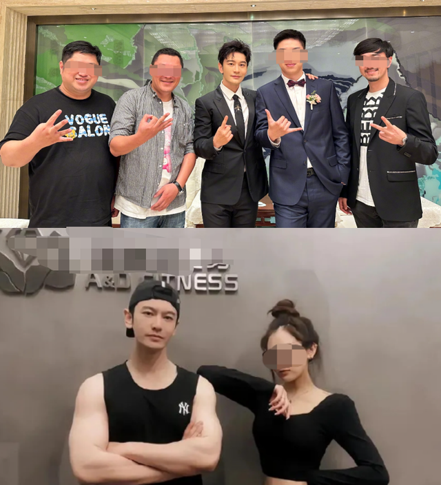 黄晓明|黄晓明戴口罩健身太卖力！穿背心胸肌超明显，举铁手臂肌肉健硕