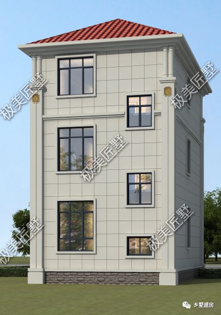 小面宽大进深的宅基地，如何才能建好房，看看这款设计如何