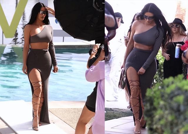 金·卡戴珊|42岁卡戴珊最新亮相！把大腿绑成肉粽，穿衣风格太浮夸吸人眼球