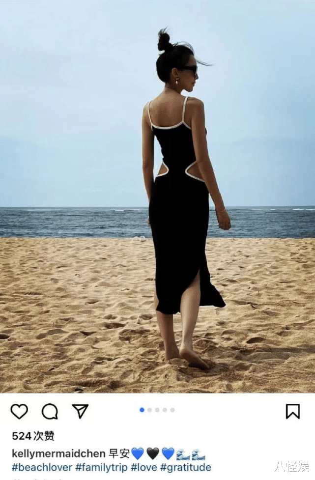 陈若仪|林志颖掌镜为妻儿拍合照,kimi又高又壮,陈若仪穿礼裙身姿婀娜