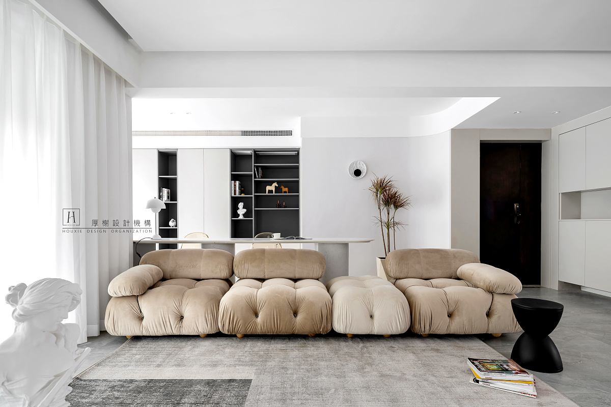 厚榭作品:越纯粹越高级,龙湖开元晶蓝115㎡现代风