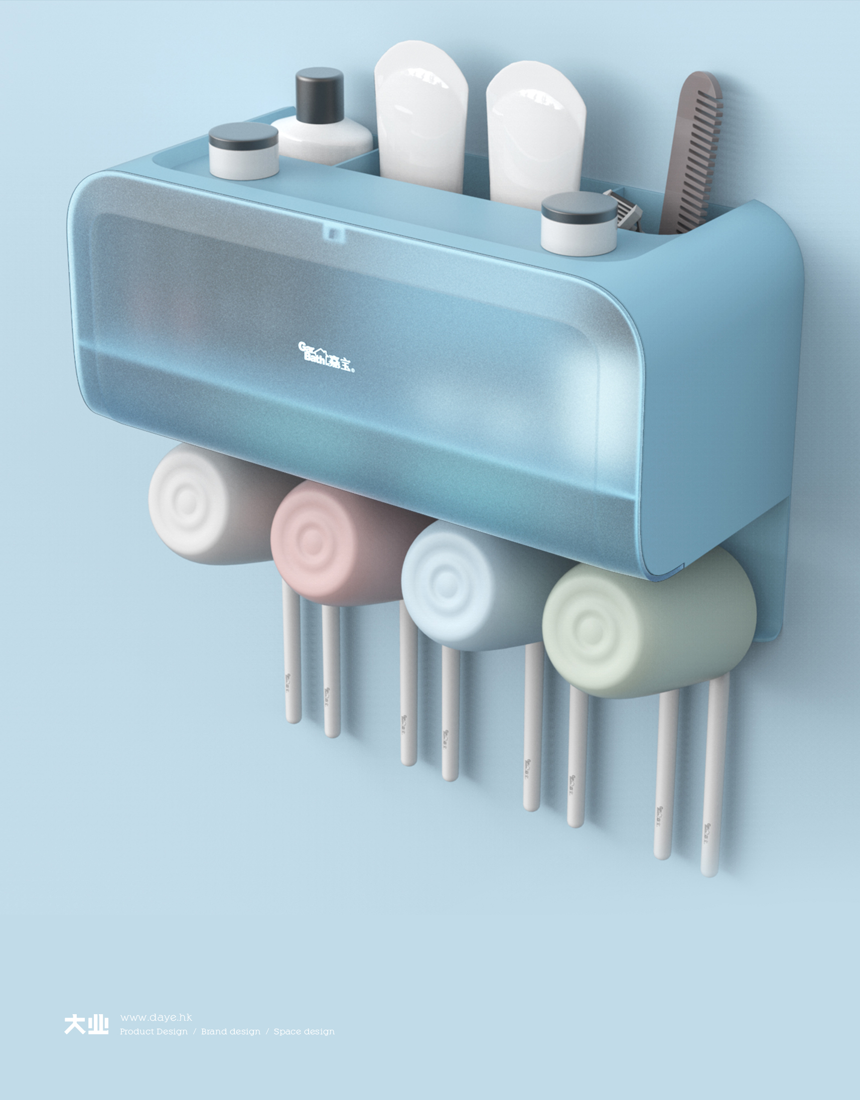 浴室里的工业设计带来便利生活