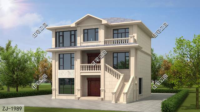 12×11米带多卧室的三层欧式别墅,父母子女可分层居住