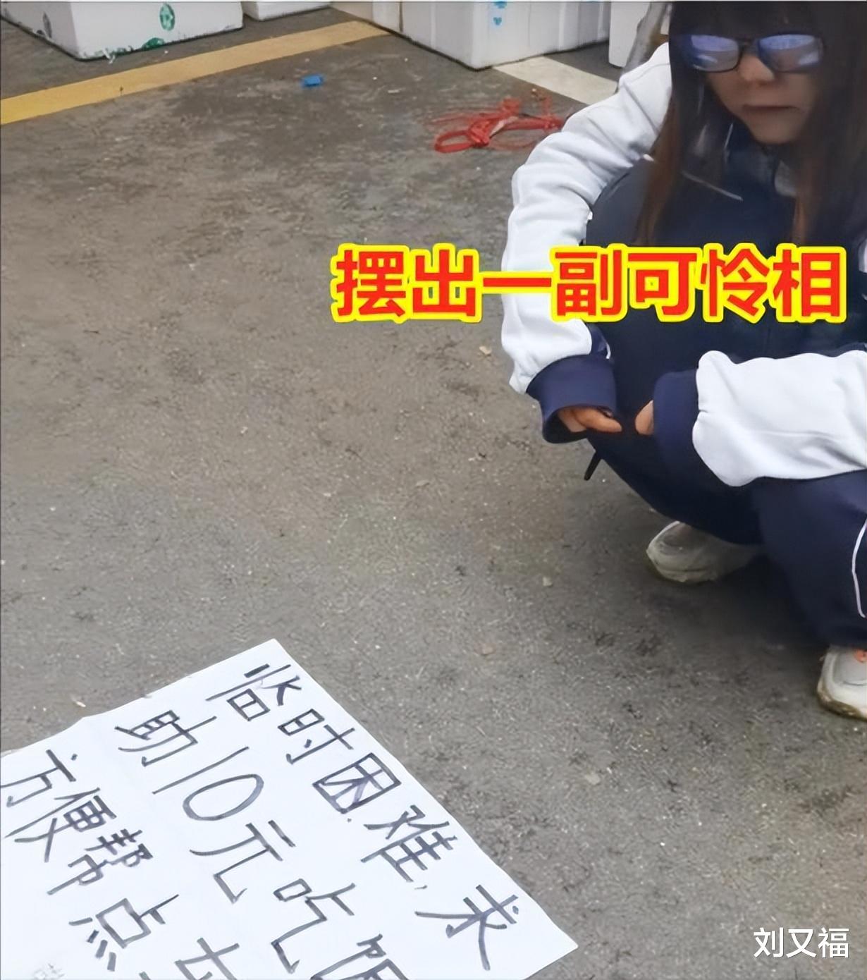 回顾:“女学生”蹲街头求助10元吃饭,拿出手机收款后场面尴尬