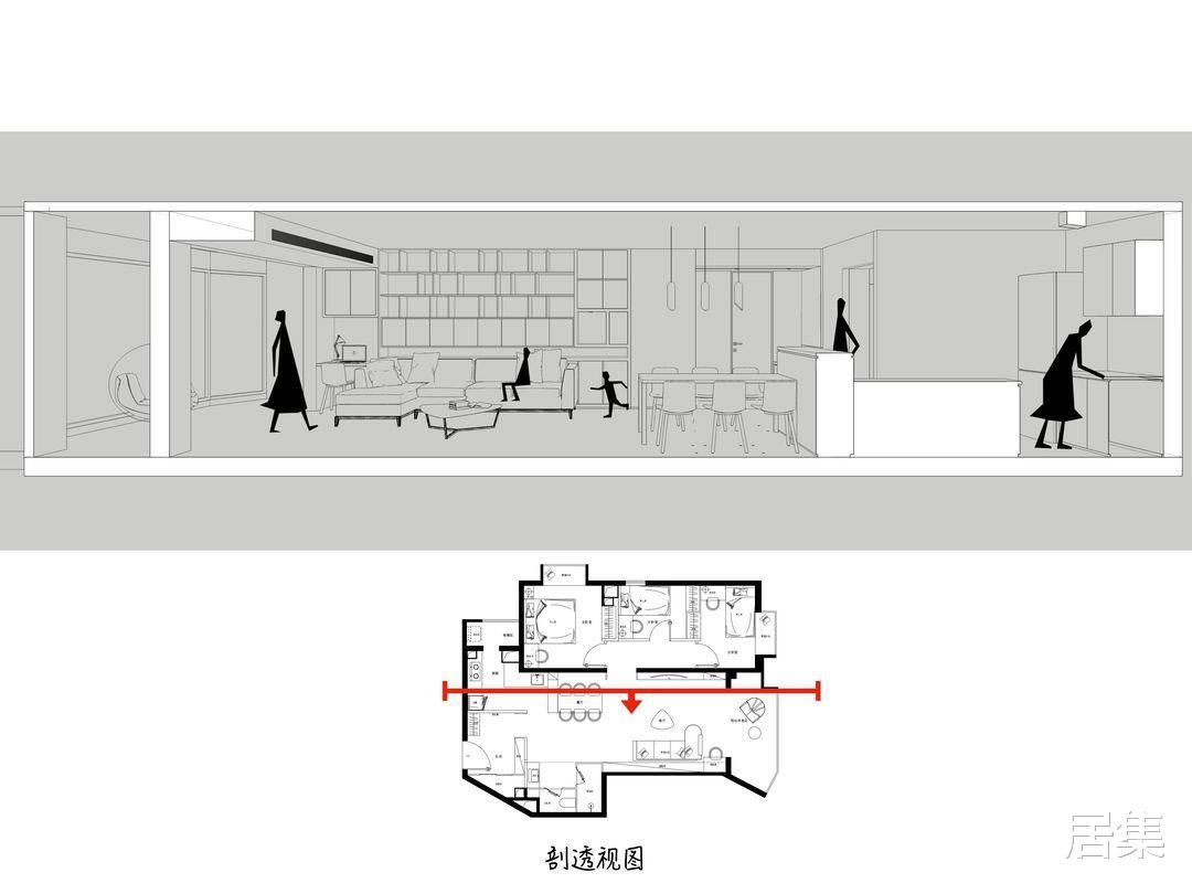 六口人的纯享雅居，实现空间的衍生和延展，突破极限的升级改造