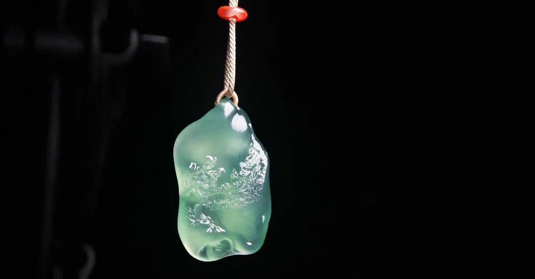 翡翠|极品晴底金丝翡翠片料，私人定制雕刻捕鱼题材，让你看到什么叫精品！