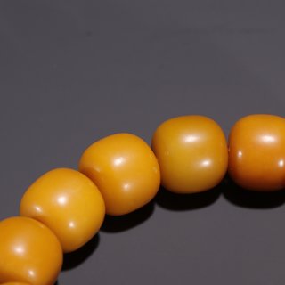 |旧藏·和田黄玉筒珠手串