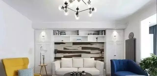 140平三室新房，客厅背景墙打满柜子太实用，朋友看完羡慕极了！