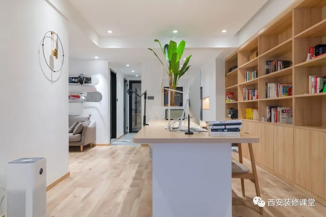 90㎡三室变一室,一人住在家办公,还有三分离卫生间