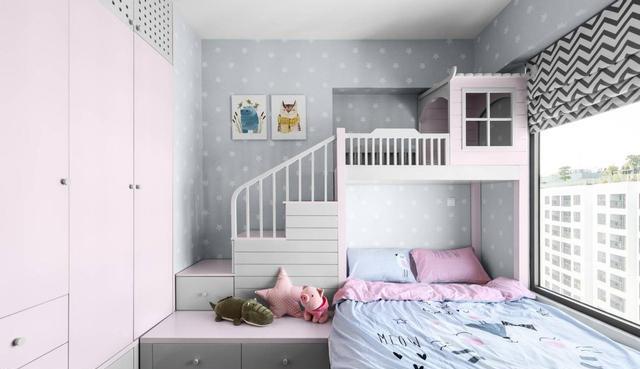 70小两居,俩娃一屋儿童房规划给力,空间很挤,但足够幸福温馨