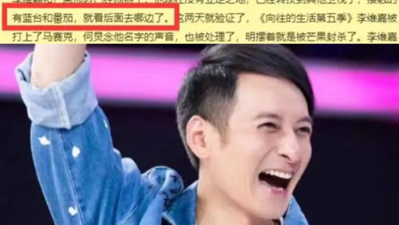 李维嘉|李维嘉新动态曝光！跟芒果闹掰与蓝台番茄洽谈，疑封杀原因被扒