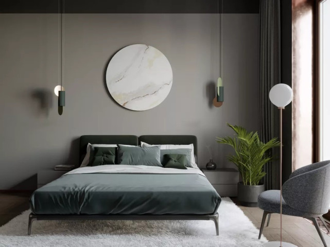 120平做二居室客厅居然敢用姜黄色、草绿色家具,但是还挺好看