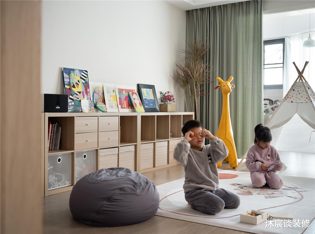 她家去客厅化,乐园般的空间小孩大人都喜欢,清新的北欧风好温馨