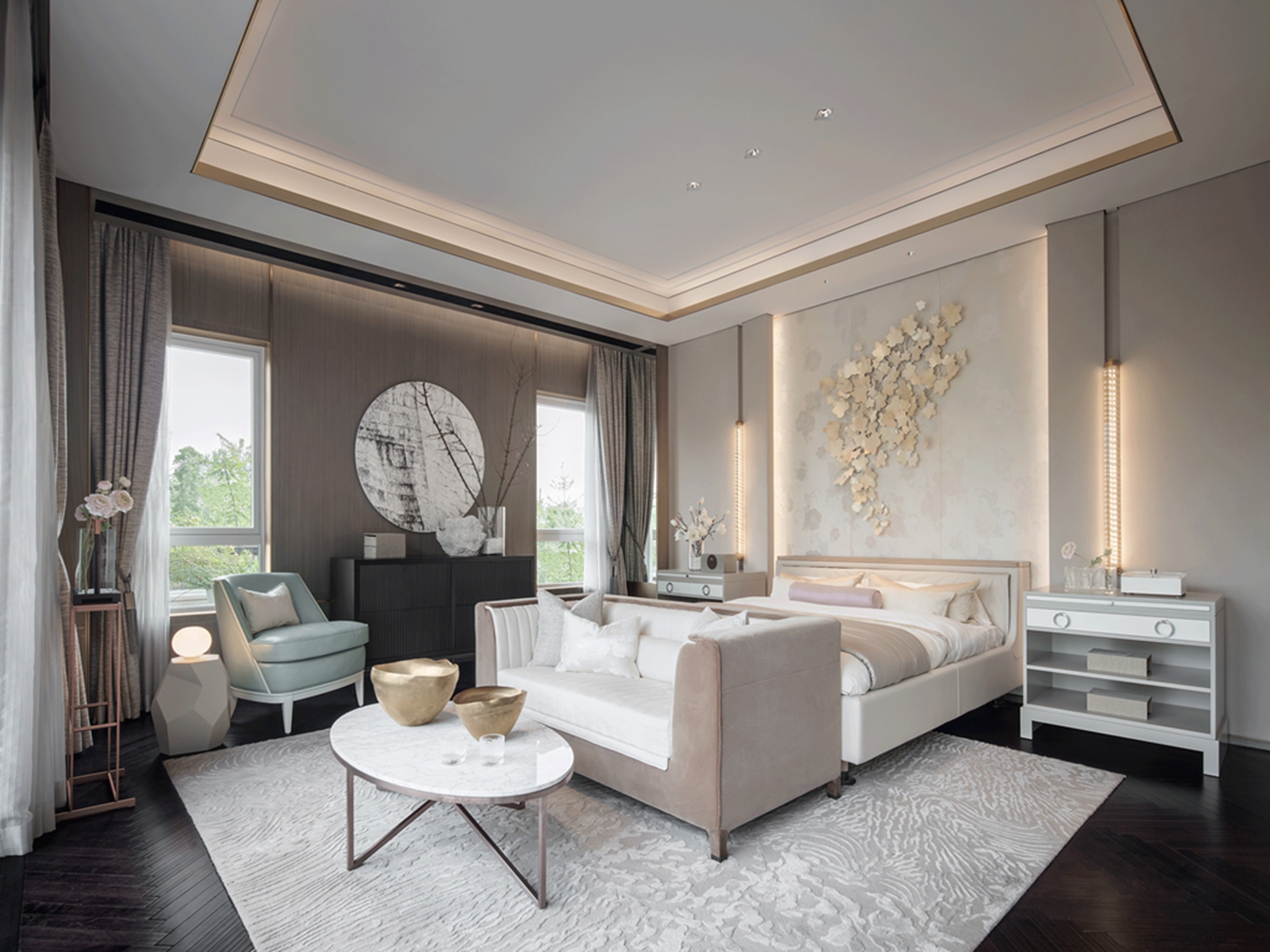 大连装修设计案例【钻石湾230平】法式轻奢【全案设计】