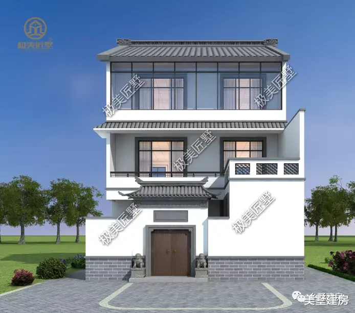 面宽小进深大,中式院子就这么建,家人看了都满意