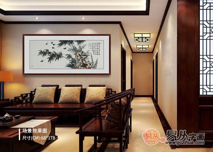 客厅沙发墙挂画,这三款花鸟画,让家不甘平庸尽显品位