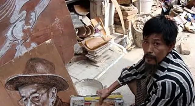 招聘|江西拾荒老人专注绘画40年,妻子绝望携子离开,专家:画得一般