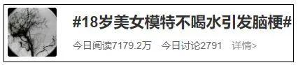 金银花 18岁美女模特病危!原因居然是不喝水?