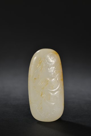 和田玉籽料|和田玉籽料金鸡报晓把件