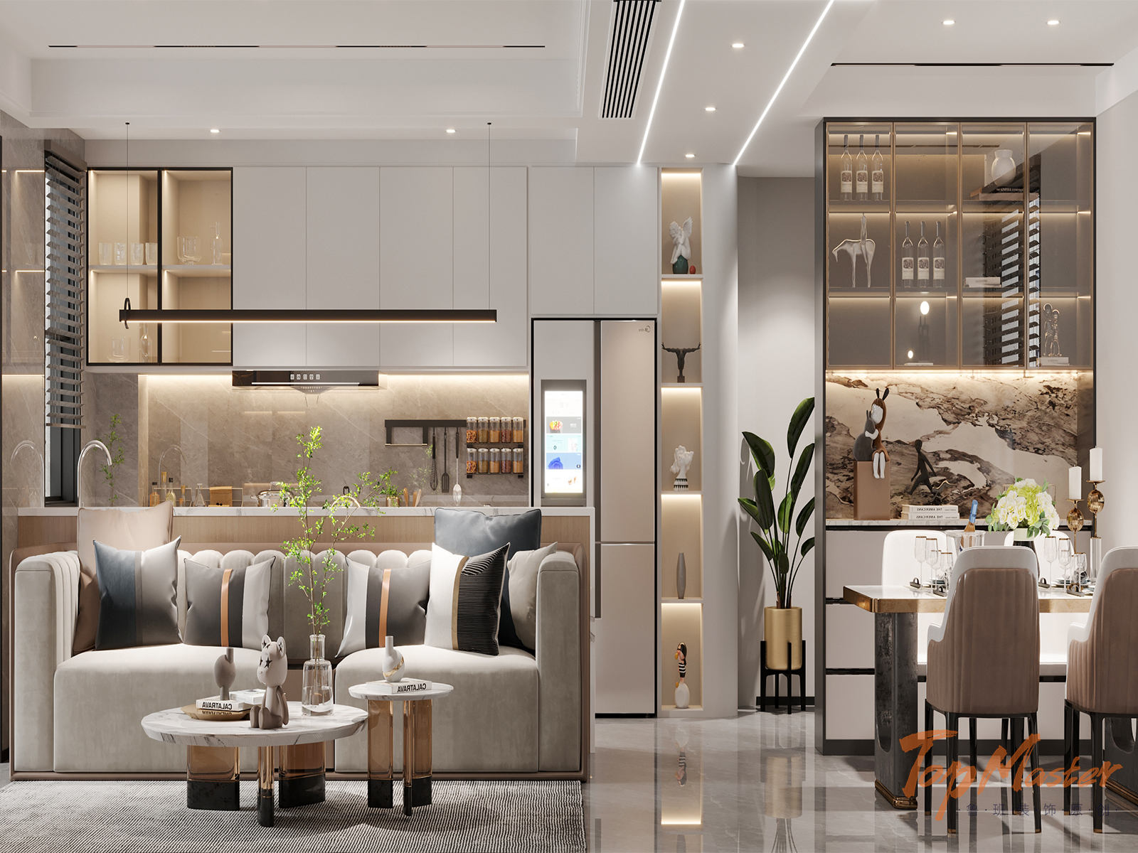 【鲁班装饰】曼城110m2轻奢风格 心底的情绪