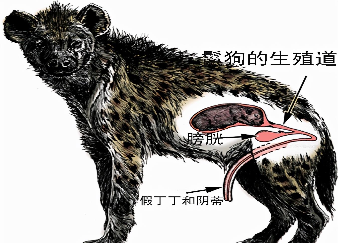 雌性为何长出雄性器官?2014年,日本一只母鬣狗长出雄性标志