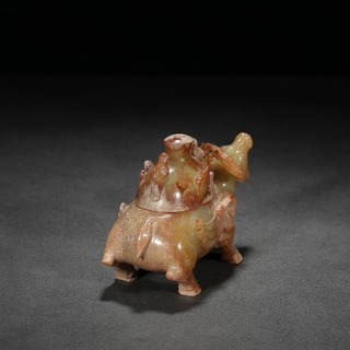 |高古：【和田玉鹿形香薰炉摆件】