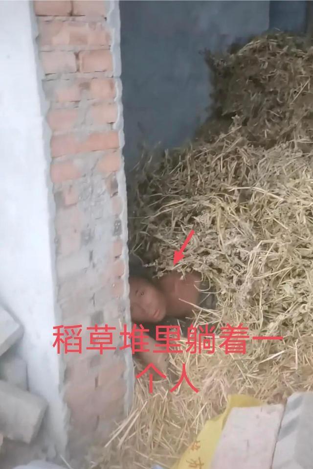 河南:村民发现稻草堆里躺着一个人,网友:像是悬赏10万的通缉犯