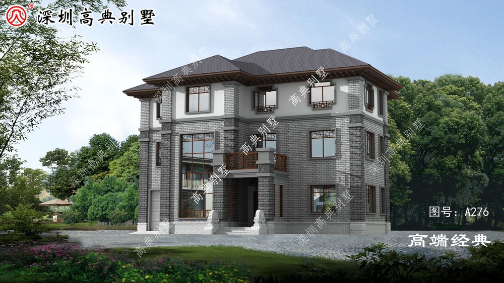 新中式别墅视野开阔,四面采光,功能齐全