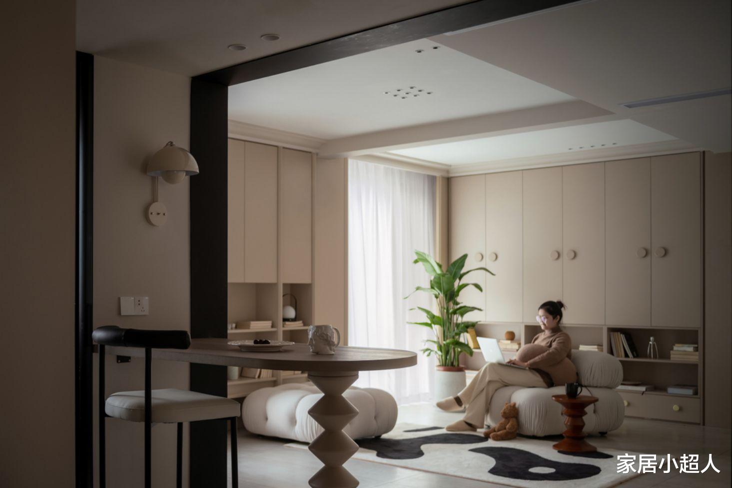 走进她的家,才知道为什么会被夸,100㎡空间没有俗气