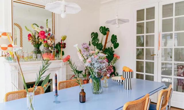 巴黎闺蜜80㎡的家火了，室内色彩丰富清新甜美，被无数网友羡慕