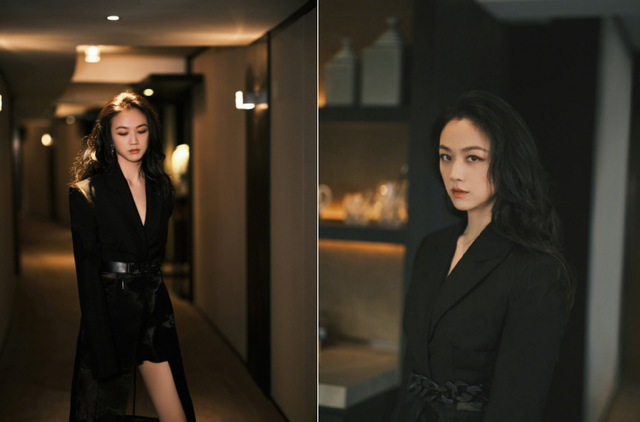 汤唯|42岁汤唯罕见露面！深v西装真空上阵玩性感，露出大腿细得惊人