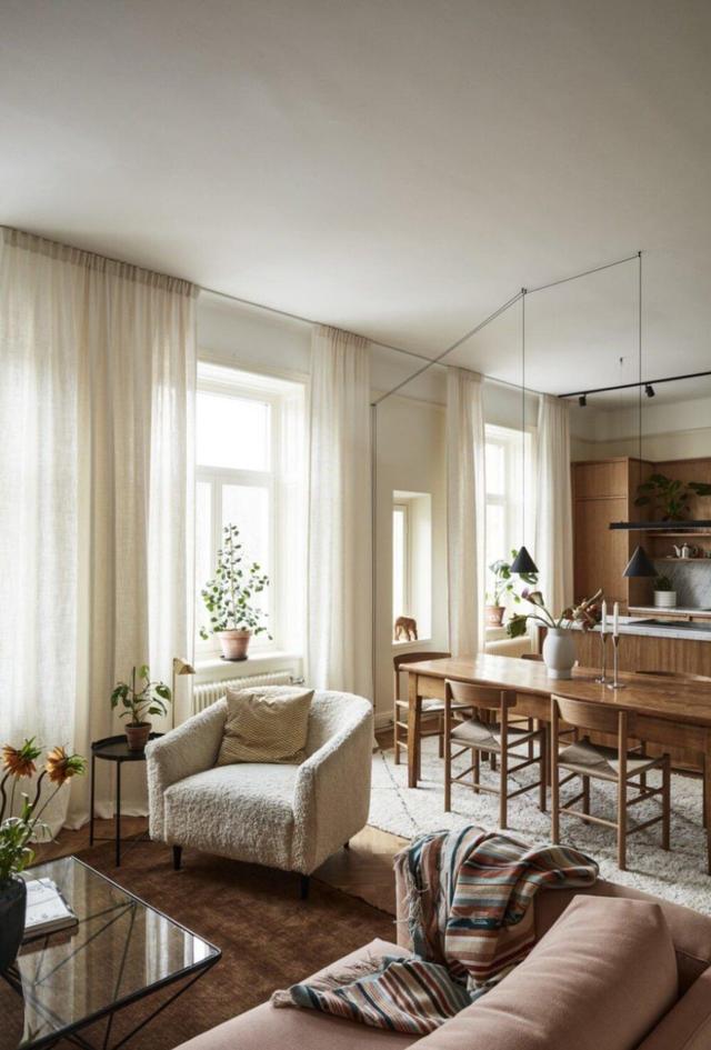 从暖色调的视觉看这个北欧公寓,一人住生活静好,美得不像样