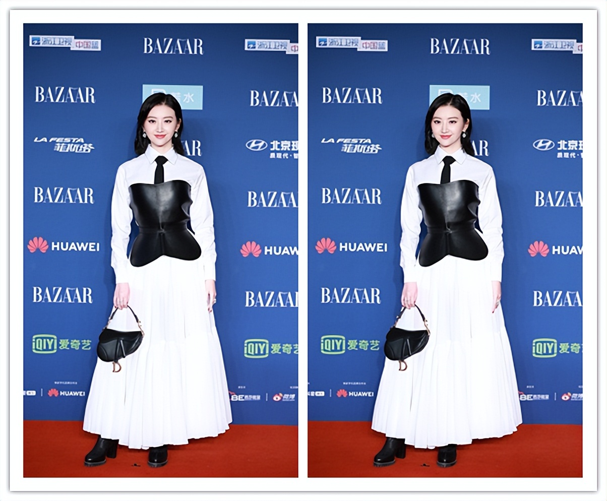 景甜|倪妮和景甜同框,都穿了很有气质的长裙,风格区别好大