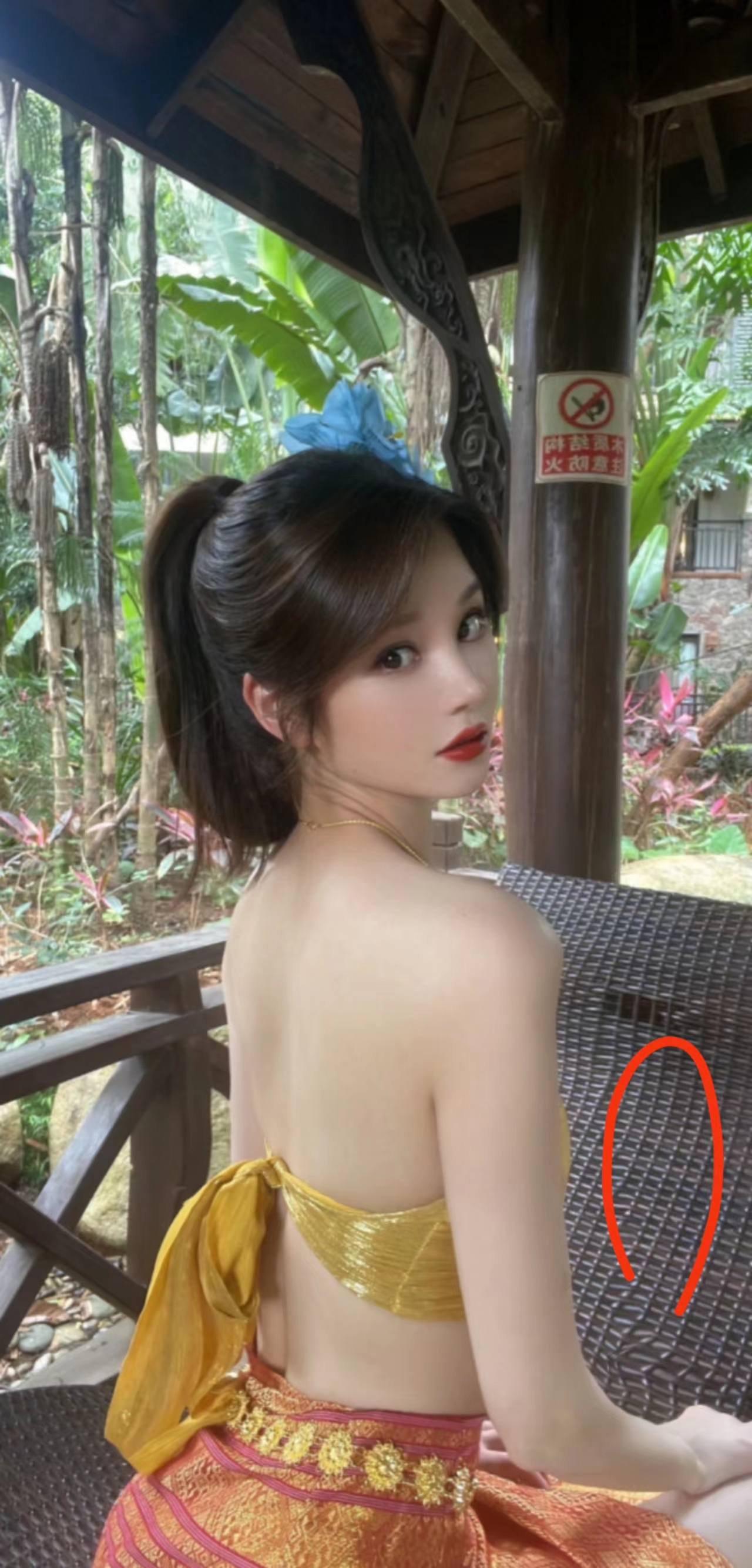 周芷若|最美周芷若又变脸？新晶女郎晒照秀蚂蚁腰，却被嘲滤镜过重认不出