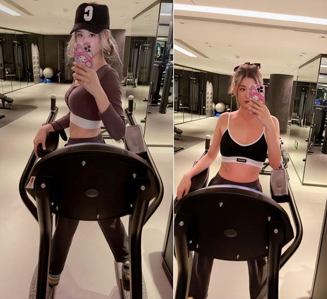 李彩桦|李彩桦街边踩滑板玩性感！外套故意拉到底炫腹肌，一件背心近5千