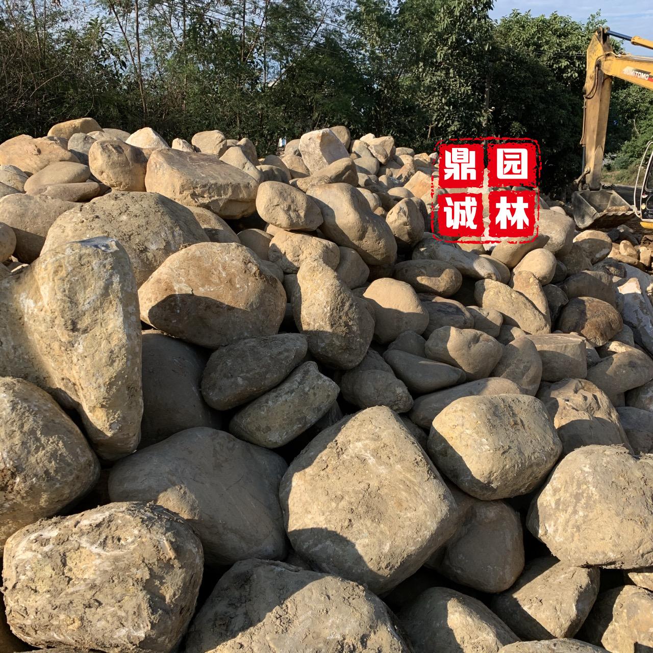 鹅卵石用在现代风格的花园中创意景观石材