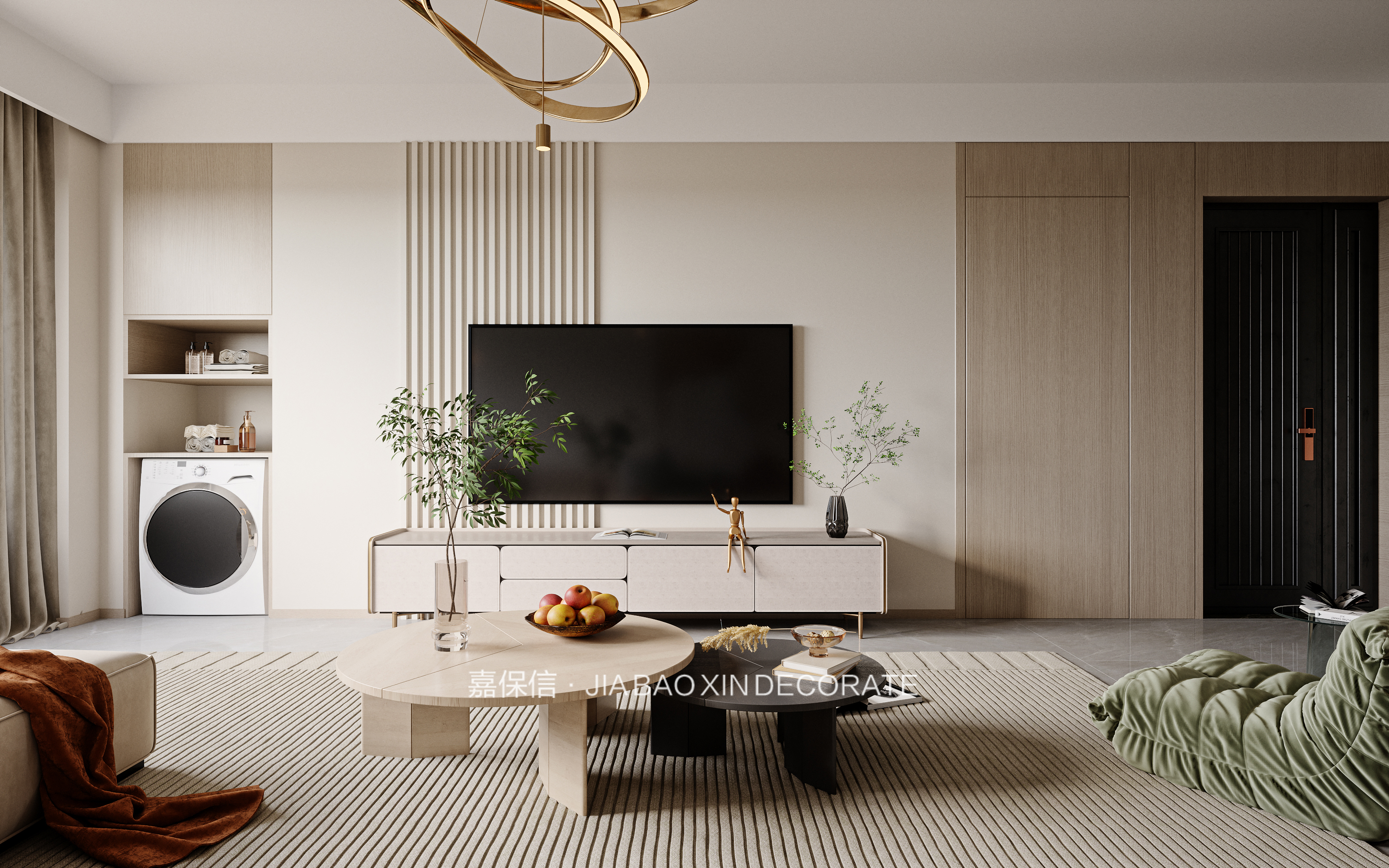 这样的奶油风才耐看,金地浅山艺境·玺湖133㎡