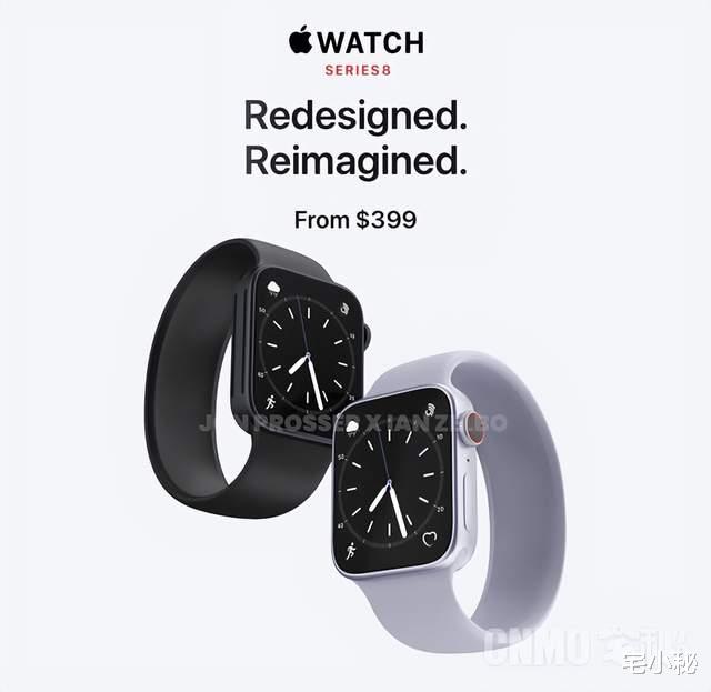 达达|Apple Watch Series 8渲染图曝光 这次真的是直角边！