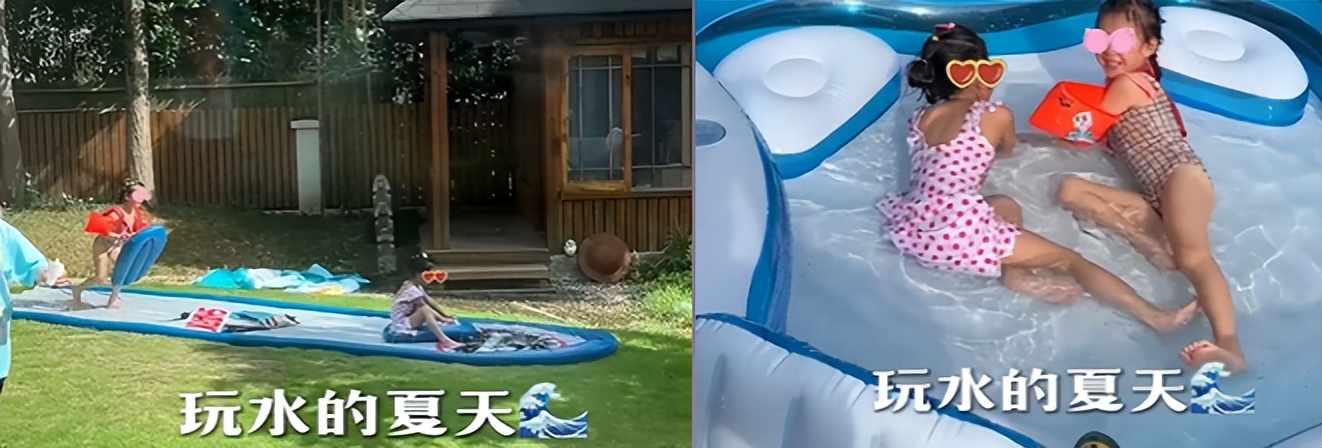 陈赫|陈赫张子萱大方秀恩爱，高档餐厅吃饭显阔绰，带女儿院子里游泳