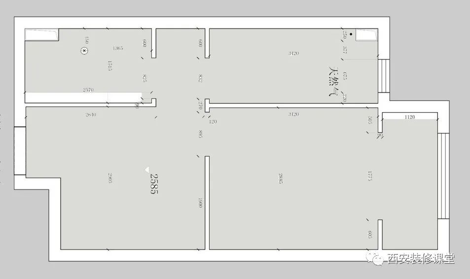 55㎡一室改两室，麻雀虽小五脏俱全