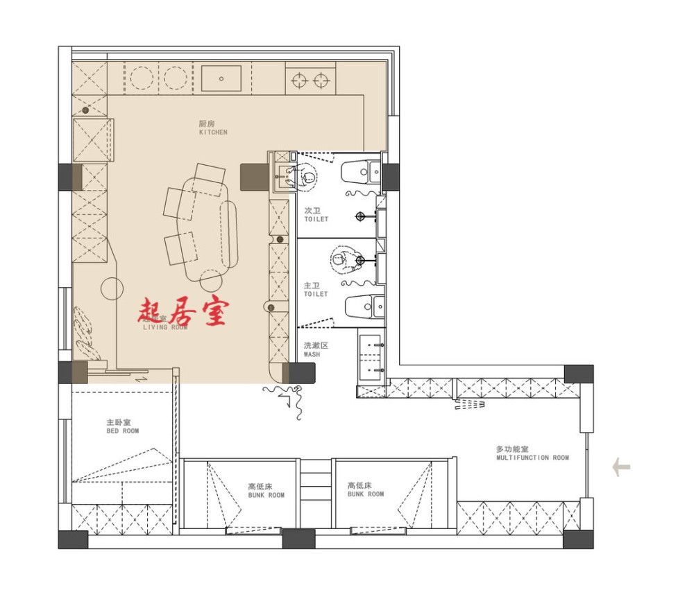 佩服！她把仅55㎡的家重新改造，有“4室”两卫，老破小逆袭成功