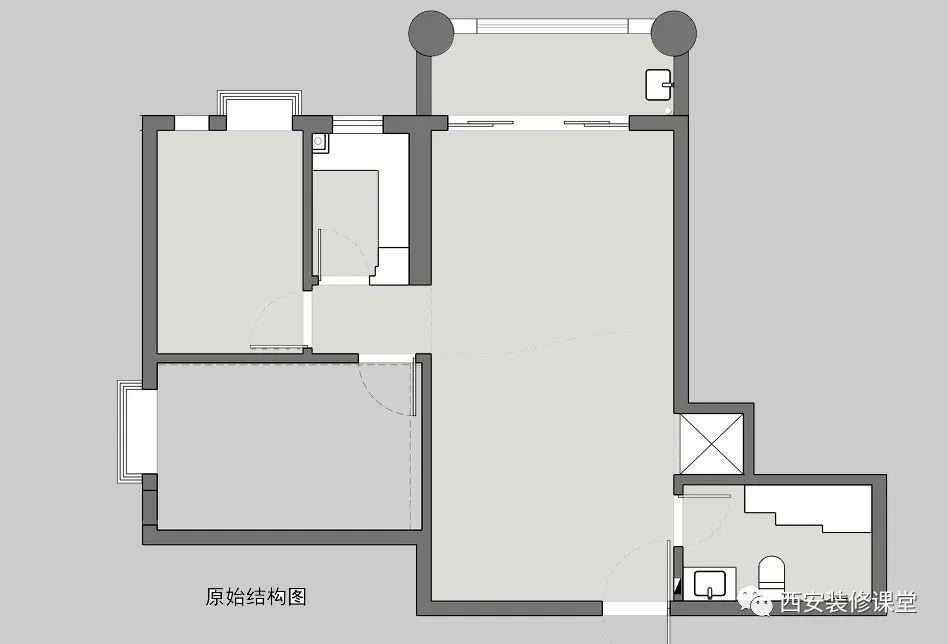 95m2老房改造,两室变三室空间