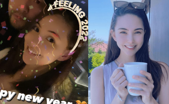 周杰伦|昆凌罕晒夫妻合照!素颜现身庆祝新年,周杰伦大胡子依偎老婆身边