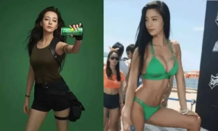 小龙女|当90斤迪丽热巴撞上130斤李成敏，同是雪碧代言人，谁输谁赢一目了然