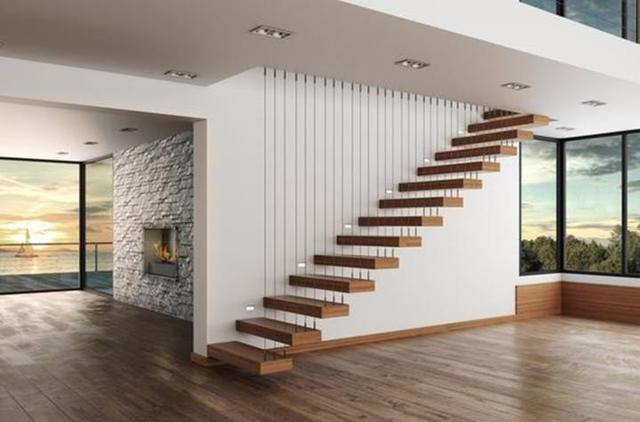 精挑细选5种材质扶手,安装上去,整个悬空楼梯果然更出彩了!