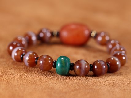 蜜蜡|【回流蜜蜡桶珠西亚药师珠手串】