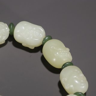 铜币|和田玉罗汉手串