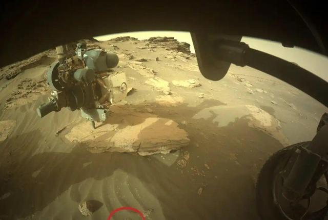 NASA公布“毅力号”最新采集样本的图像，旁边出现一团植物根须？
