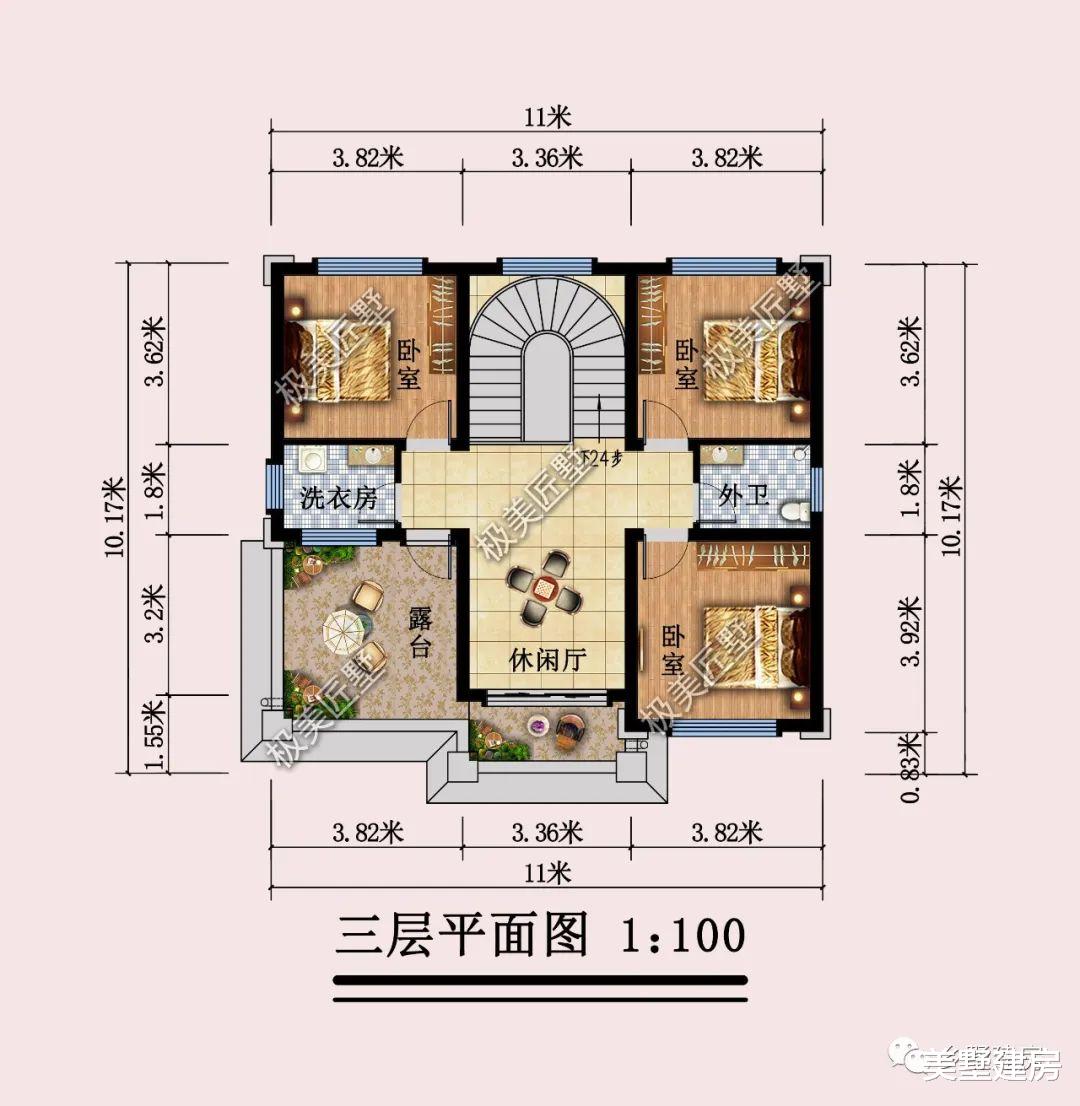 简单低调的欧式风，占地仅百平多点，一眼望去尽显人生格调